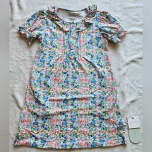NWT Sweet Honey Pink and Blue Floral Girls Casual Dress